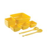 PIKNIK PROGRAM UCSAN PLASTIK 9 DELNI SET ZA SOLATO RUMENE BARVE