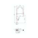 PIPA KUHINJSKA BLITZ K 204 FLEX BELA SILIKONSKA IZLIVNA CEV