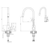 PIPA KUHINJSKA SINK SOLUTION EMA ČRNA
