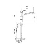 PIPA KUHINJSKA UNITAS INFINITY STOJEČA, 3 CEVI NIZKOTLAČNA IZVEDBA