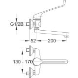 PIPA KUHINJSKA UNITAS SIMPATY STOJEČA, 2 CEVI Z ZDRAV. ROČAJEM