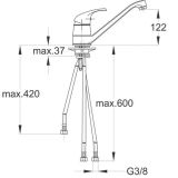 PIPA KUHINJSKA UNITAS SIMPATY - STOJEČA NIZKOTLAČNA BREZ KV