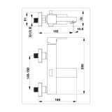 PIPA ZA KAD UNITAS SQ Q30B ČRNA BREZ PRHE IN GIBLJIVE CEVI