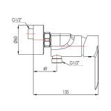 PIPA ZA TUŠ KAD BLITZ GALA 1617, S CEVJO, ROČNO PRHO IN DRŽALOM