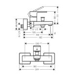 PIPA ZA KAD HANSGROHE VERNIS SHAPE ZA KAD