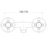 PIPA ZA TUŠ KAD UNITAS STIL PRHA, BREZ GIBLJIVE CEVI IN ROČKE, KROM/ZLATA
