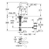 PIPA ZA UMIVALNIK GROHE ESSENCE NEW L VELIKOST ZGORNJI DEL SIFONA