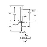 PIPA ZA UMIVALNIK GROHE LINEARE NEW XL