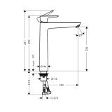 PIPA ZA UMIVALNIK HANSGROHE HG TALIS E 240 MAT ČRNA POVIŠANA