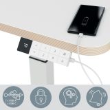 PISALNA DVIŽNA MIZA LEITZ COSY-WOW ERGO 80X60CM BELA ELEKTRIČNA