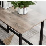 PISALNA MIZA VASAGLE Z GIBLJIVO POLICO GREIGE/ČRNA