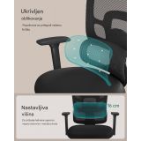 PISALNI STOL SONGMICS OBN070B01 ERGONOMSKI