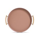 PLADENJ SERVIRNI, KOVINA / KAVČUKOVEC,  MOCHA   43,5X37X3 CM