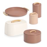 PLADENJ SERVIRNI, KOVINA / KAVČUKOVEC,  MOCHA   43,5X37X3 CM