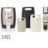 PLASTIČNA DESKA EH 3 DELNI SET KUHINJSKIH DESK ZA REZANJE MIX BARVE