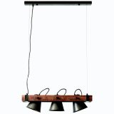 VISEČA SVETILKA PLOW MAX.3X10W, E27, ČRNA