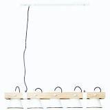 VISEČA SVETILKA PLOW MAX.5X10W, E27, BELA