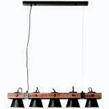 VISEČA SVETILKA PLOW MAX.5X10W, E27, ČRNA