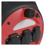 ROLETA - GUMI VODNIK EMOS VSEVREMENSKI 20M 230V 3 VTIČNICE, MODER