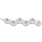 PODALJŠEK- PRENAP.ZAŠČITA WELL EXTSR-5S3M-USB 2XUSB, 5X VTIČNICA