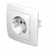 PODOMETNA VTIČNICA EKONOMIK VARNOSTNA BELA, BREZVIJAČNA