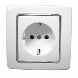 PODOMETNA VTIČNICA EKONOMIK VARNOSTNA BELI DUROPLAST, VIJAČNA