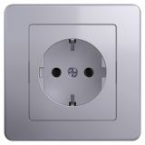 PODOMETNA VTIČNICA EKONOMIK VARNOSTNA SREBRNA, BREZVIJAČNA