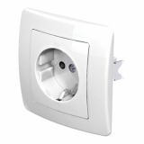 PODOMETNA VTIČNICA EKONOMIK VARNOSTNA Z ZAŠČITO BELA, VIJAČNA