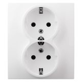 PODOMETNA VTIČNICA I700 VARNOSTNA DVOJNA BELA, VIJAČNA