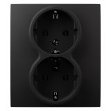 PODOMETNA VTIČNICA I700 VARNOSTNA DVOJNA ČRNA MAT, VIJAČNA