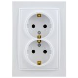 PODOMETNA VTIČNICA MODE VARNOSTNA DVOJNA BELA