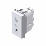 PODOMETNA VTIČNICA MODUL EURO BELA, VIJAČNA, 1M, BOK