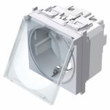 PODOMETNA VTIČNICA MODUL VARNOSTNA S PROZOR.POKROV BELA, VIJAČNA, 2M, BOK