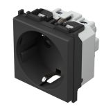 PODOMETNA VTIČNICA MODUL VARNOSTNA, 10 KOS/PAK ČRNA, VIJAČNA, 2M, BOK