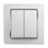 PODOMETNO STIKALO EKONOMIK DVOJNO MENJALNO 10AX BELI DUROPLAST