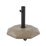 PODSTAVEK ZA SENČNIK DECORIS KOVINSKI 25 KG, TAUPE S KOLEŠČKOM, 48X33.5 CM