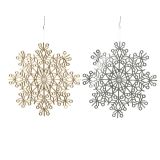 POGRINJEK DECORIS SNEŽINKA, ZLAT ALI SREBRN FI 38 CM. SORT