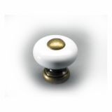 POHIŠTVEN GUMB HETTICH DIY, FI 26 MM, BELA KERAMIKA