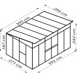 POLIKARBONATNI RASTLINJAK VITAVIA APHRODITE 11500 VP10MM BELA 3X4M