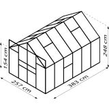 POLIKARBONATNI RASTLINJAK VITAVIA JUPITER 9900 VP 4MM SMARAGDNA 2.6X3.8M