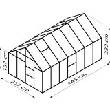 POLIKARBONATNI RASTLINJAK VITAVIA MERIDIAN 1 11500 VP6MM ALU 2.6X4.45M