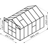 POLIKARBONATNI RASTLINJAK VITAVIA MERIDIAN 2 9900 VP6MM ALU 2.6X3.8M