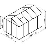 POLIKARBONATNI RASTLINJAK VITAVIA ZEUS COMFORT 10000 VP10MM 2.6X3.9M