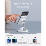 POLNILNIK ZA GSM ANKER POWERWAVE MAG-GO 2IN1 BELA