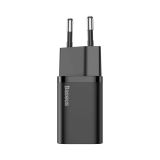 POLNILNIK ZA GSM BASEUS POLNILEC USB-C 25W BASEUS QUICK SUPER SI ČRN