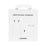 POLNILNIK ZA GSM SAMSUNG ADAPTER+KABEL USB-C/USB-C HITRI 25W WHITE