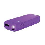 POLNILNIK ZA GSM TRUST POWER BANK 4400 NEON VIJOLIČNA