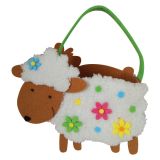 POMLADNA DEKORACIJA GLOSSTYLE KOŠARICA OVCA 20X16 CM IZ FILCA