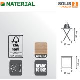 POMOČNA OMIZICA SOLIS ORIGAMI 50X50 AKACIJA