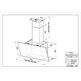 POŠEVNA STENSKA NAPA FABER TWEET EV8 LED BK A80